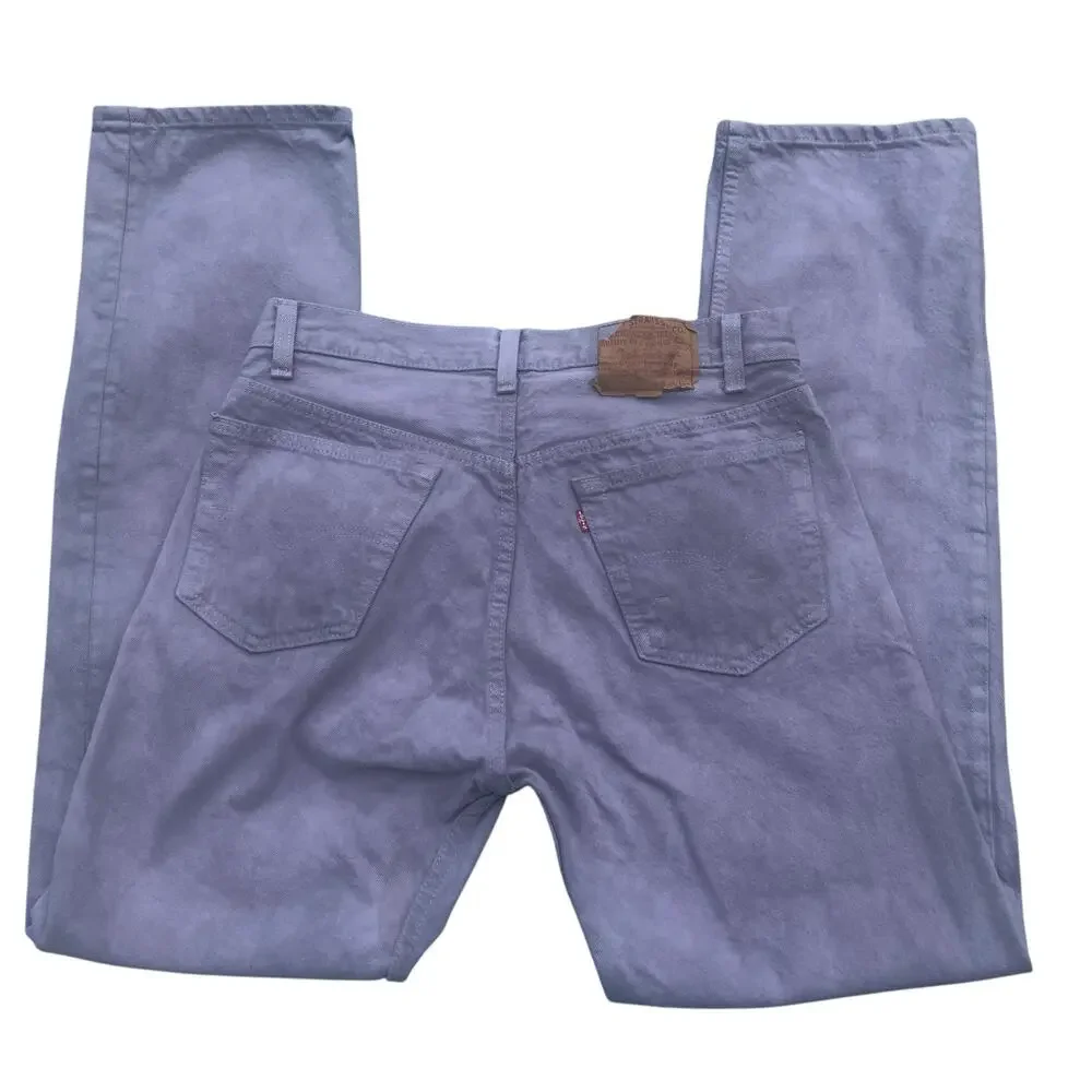VTG Levi’s 501 Jeans Sz 33 x 32 (Act 31 x31) Gray Blue 525 Straight 80s Normcore